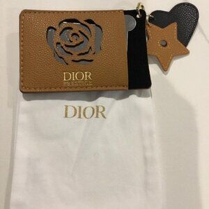 Christian Dior Prestige Card Holder & Mirror with Charms & Dust Bag New